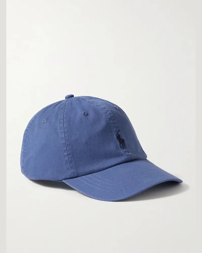 Ralph Lauren Baseballkappe aus Baumwoll-Twill mit Logostickerei Blau