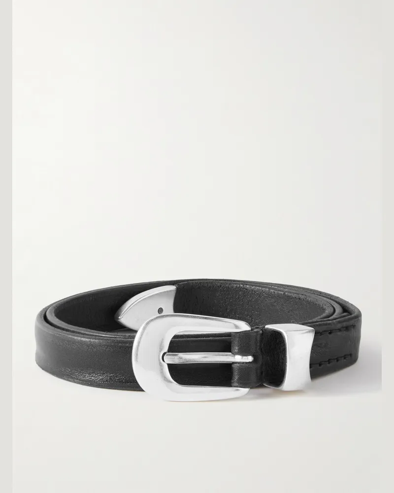 Our Legacy 2cm Leather Belt Black