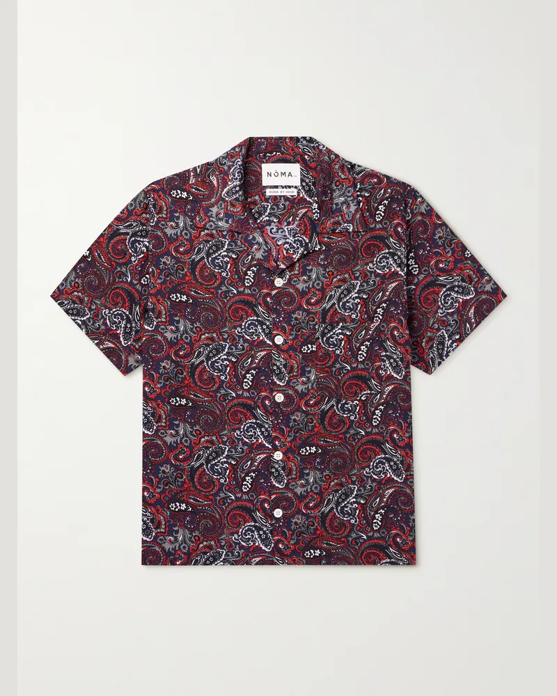 NOMA t.d. Hemd aus REXCELL® Lyocell mit Paisley-Print und Reverskragen Rot