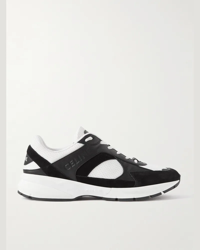 Celine Sneakers aus Leder, Veloursleder und Mesh Schwarz