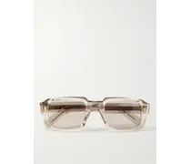 Sonnenbrille mit rechteckigem Rahmen aus Azetat