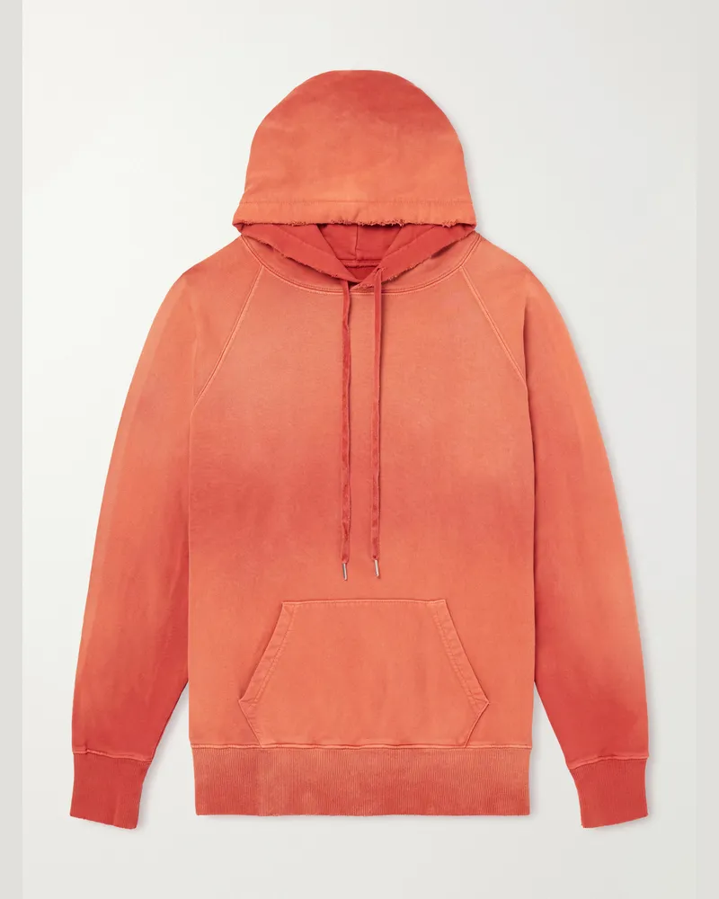 Fortela Vintagehood Cotton-Jersey Hoodie Red