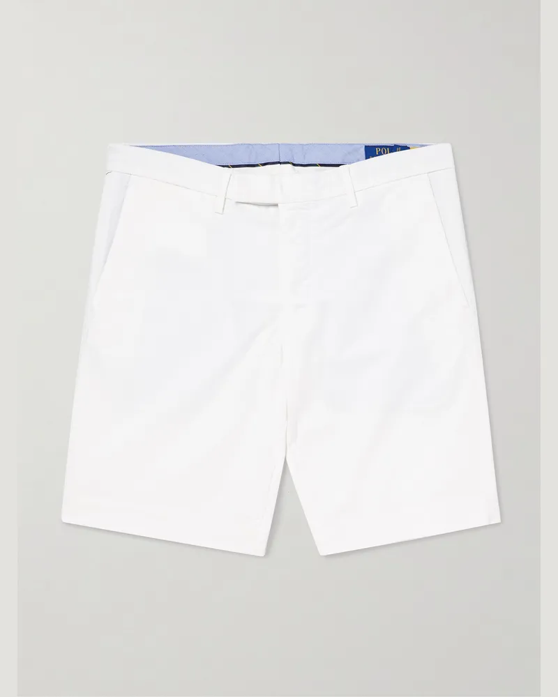 Ralph Lauren Gerade geschnittene Shorts aus Stretch-Baumwoll-Twill Weiß