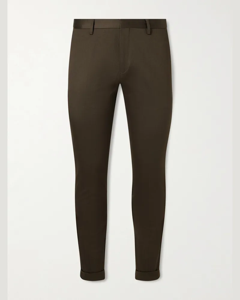 Paul Smith Slim-Fit Cotton-Blend Twill Chinos Brown