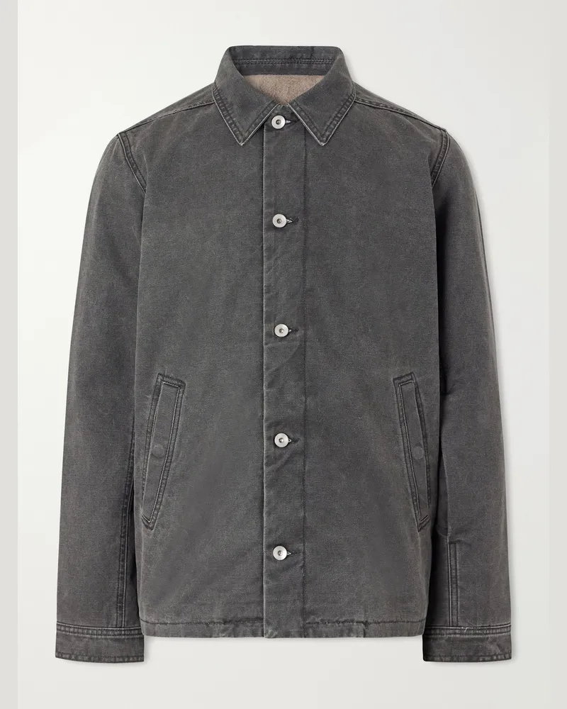 DRKSHDW by Rick Owens Brad Cotton-Canvas Overshirt Gray