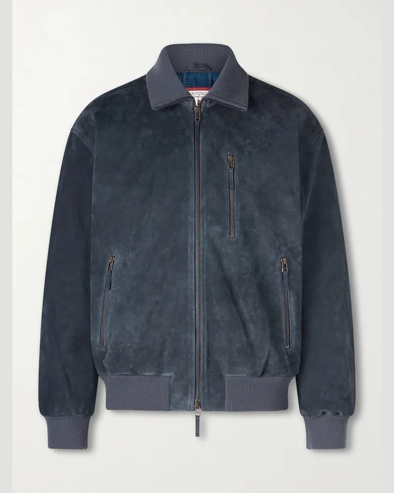 A Kind Of Guise Nanamica Suede Bomber Jacket Gray