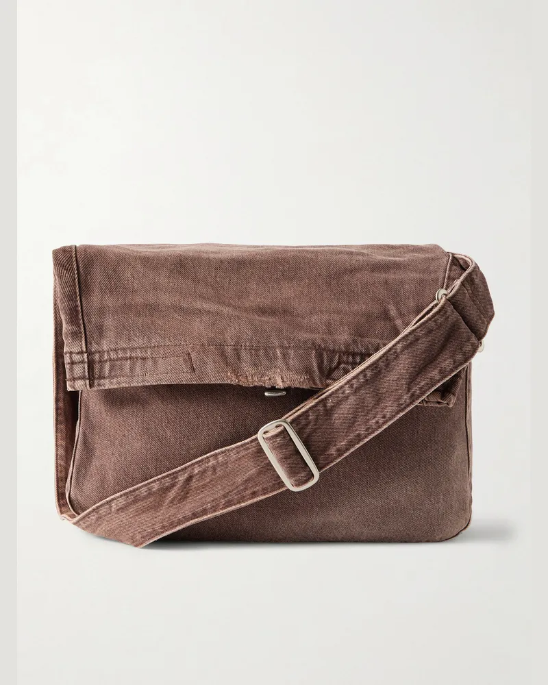 Our Legacy Denim Messenger Bag Brown