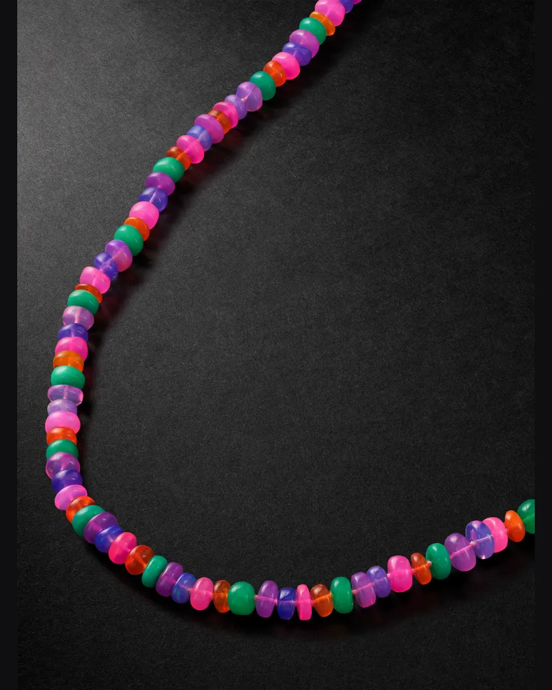 JIA JIA Jumbo Kette mit Opalen und Details aus Gold Lila