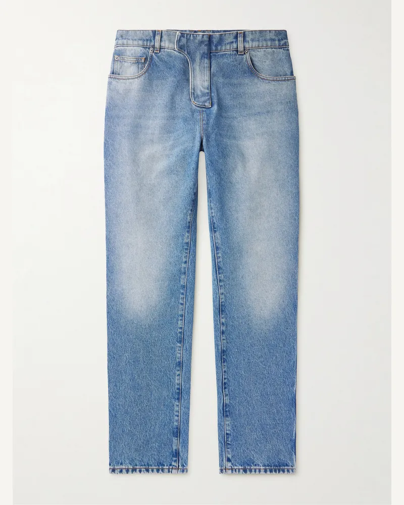 Balmain Gerade geschnittene Jeans Blau
