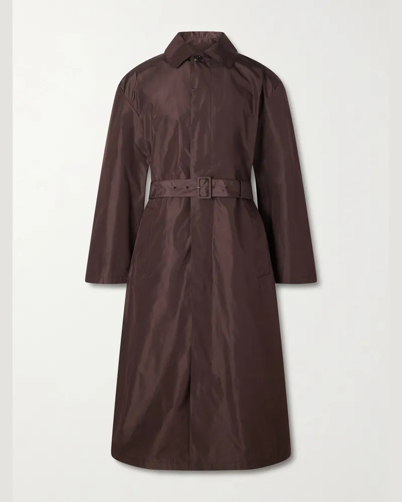 Saint Laurent Silk Trench Coat Brown