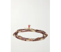 Pantages vergoldetes Armband mit Zierperlen aus mehreren Steinen