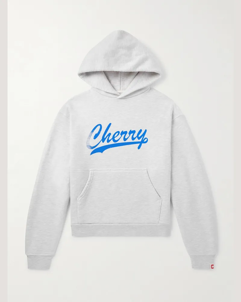 Cherry Los Angeles Hoodie aus Jersey aus einer Baumwollmischung mit Logoprint Grau