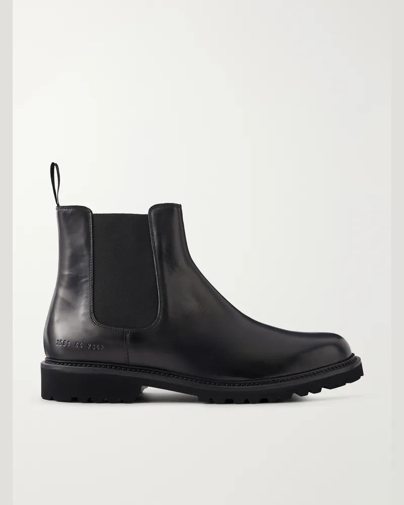Common Projects Leather Chelsea Boots Black