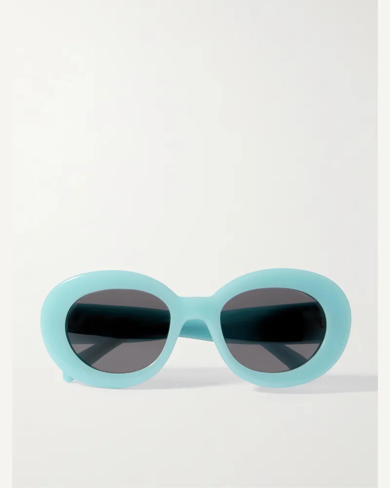 Celine Sonnenbrille mit ovalem Rahmen aus Azetat Blau
