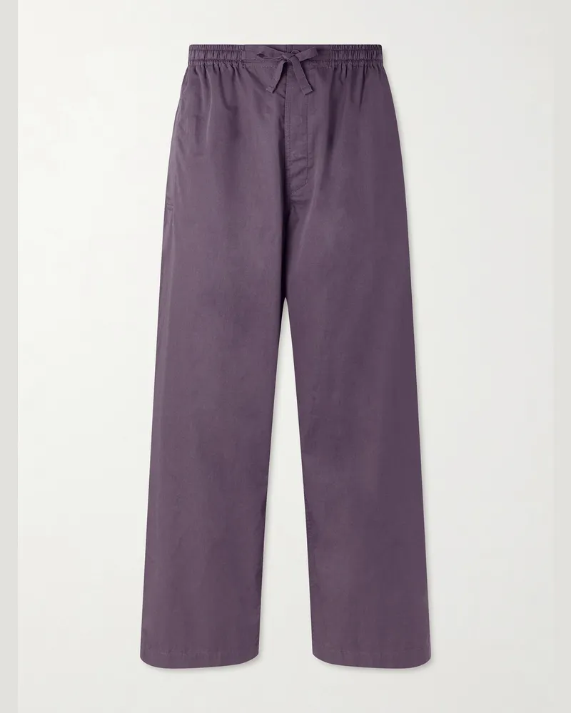 Christophe Lemaire Straight-Leg Cotton-Twill Trousers Gray
