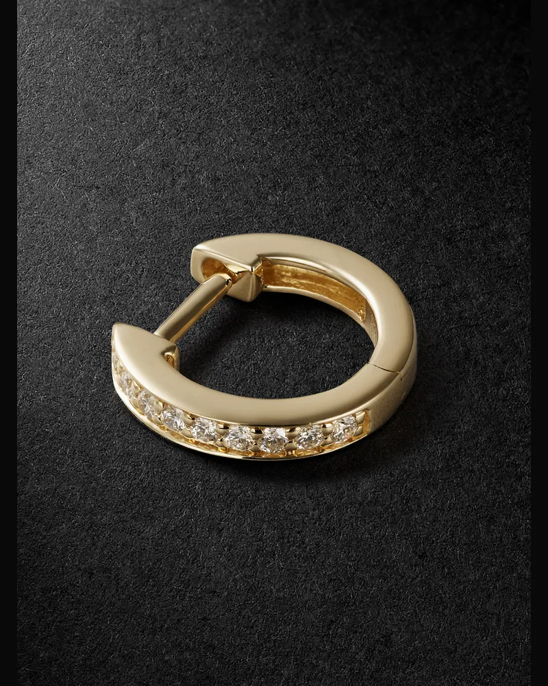 Sydney Evan Einzelne Creole aus Gold mit Diamanten Gold