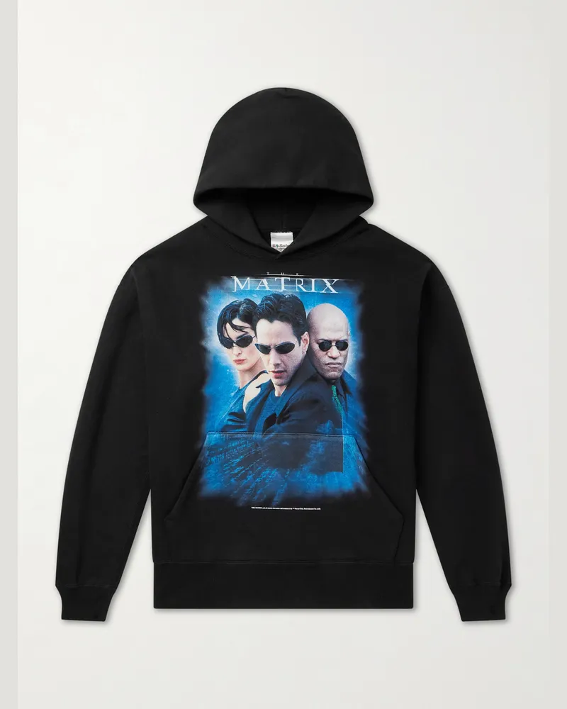 SAINT MXXXXXX The Matrix Cotton-Jersey Hoodie Black