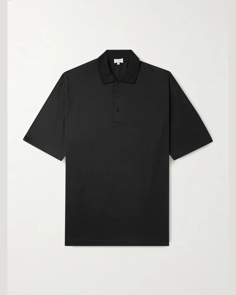 Charvet Cotton Polo Shirt Black