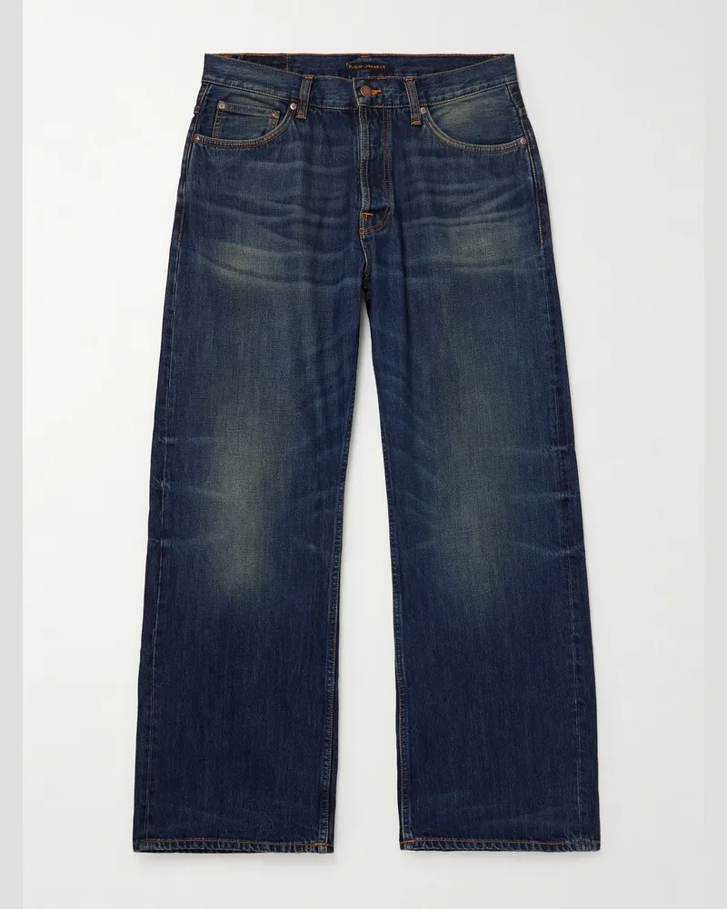 Nudie Jeans Loud Larry Wide-Leg Organic Jeans Blue