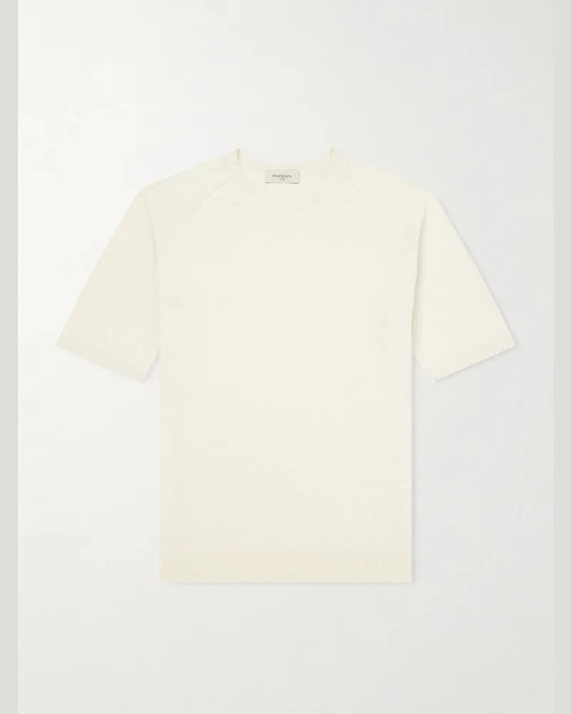 PIACENZA 1733 T-Shirt aus einer Seiden-Leinenmischung Neutral