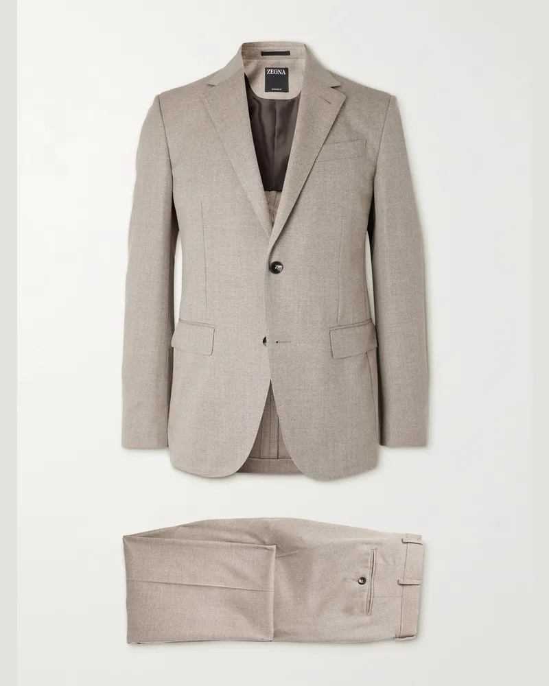 Ermenegildo Zegna Anzug aus Wollgabardine Grau