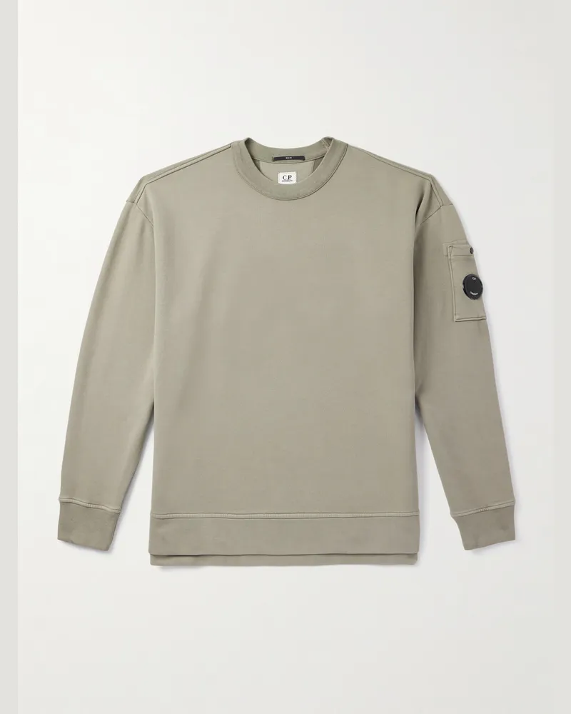 C.P. Company Sweatshirt aus gebürstetem Baumwoll-Jersey Grau