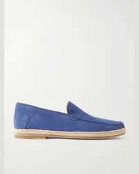 JM Weston Loafers aus Veloursleder Blau