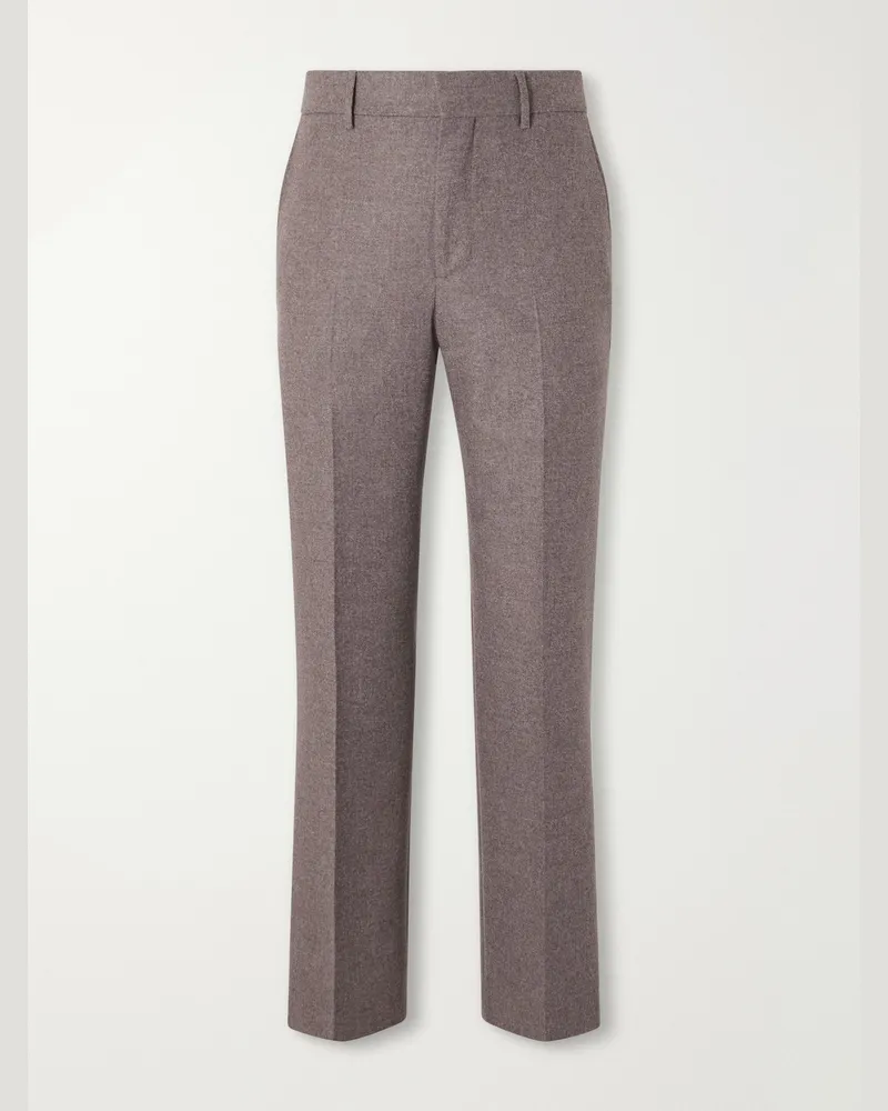 Gabriela Hearst Harold Straight-Leg Wool and Cashmere-Blend Trousers Brown