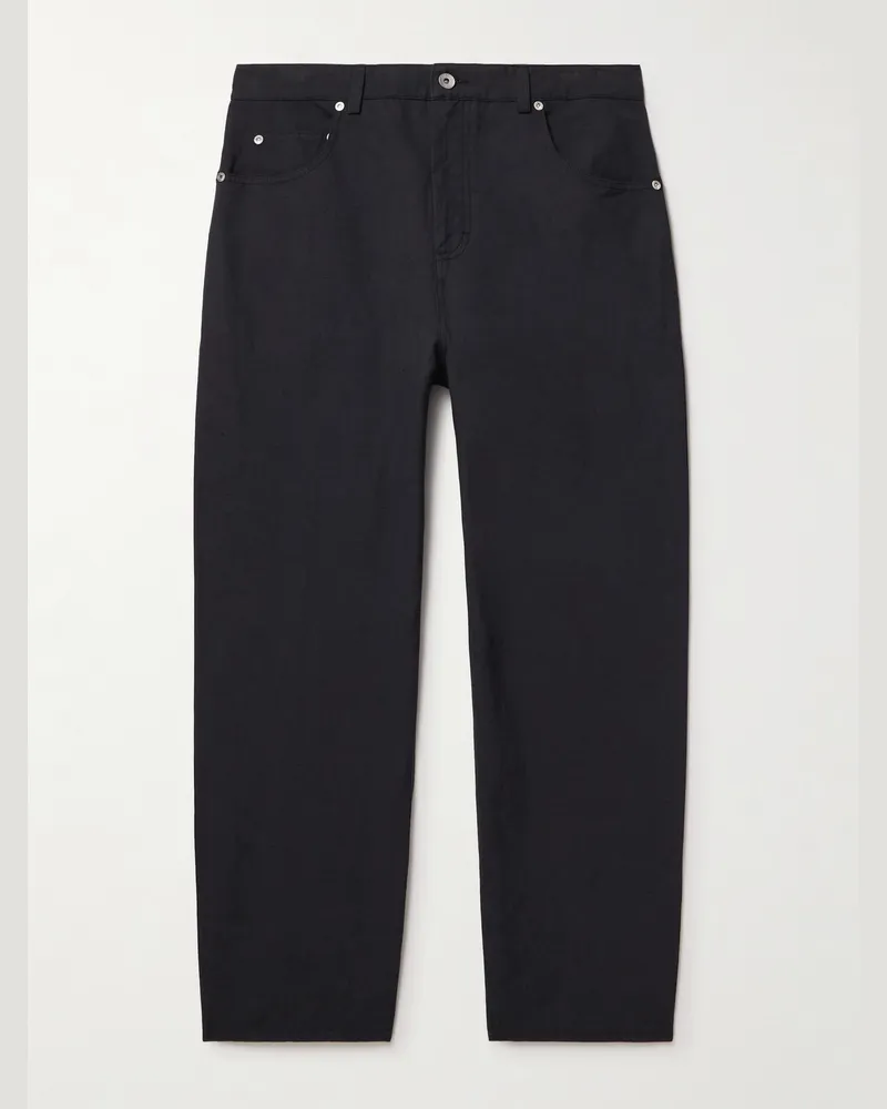 Folk Barrel-Leg Jeans Blue