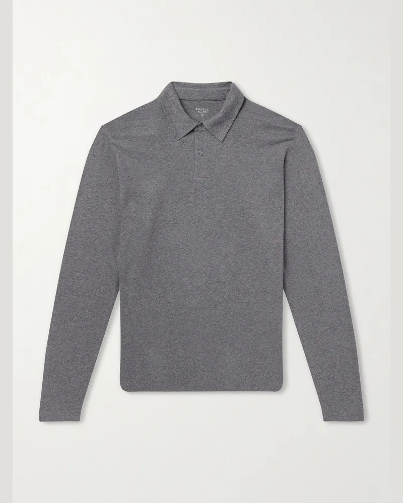 Hartford Cotton-Jersey Polo Shirt Gray