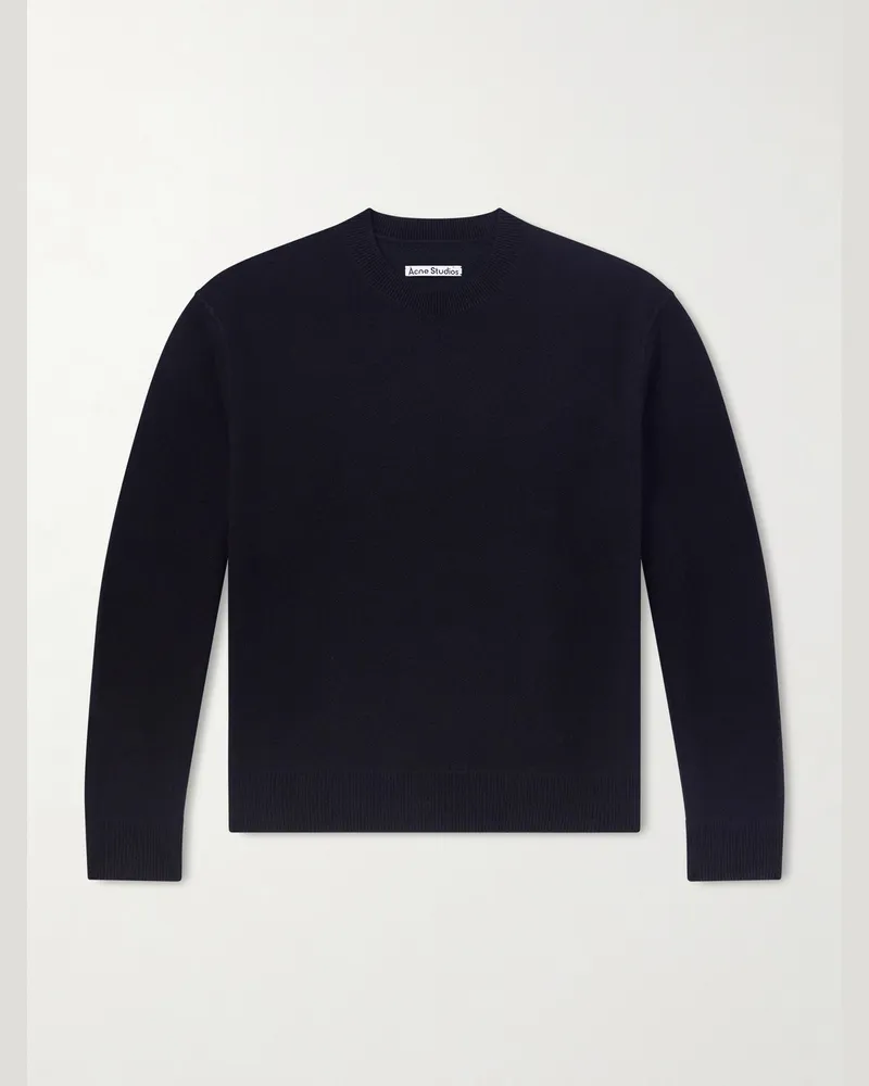 Acne Studios Klimi Oversized Cashmere-Blend Sweater Black