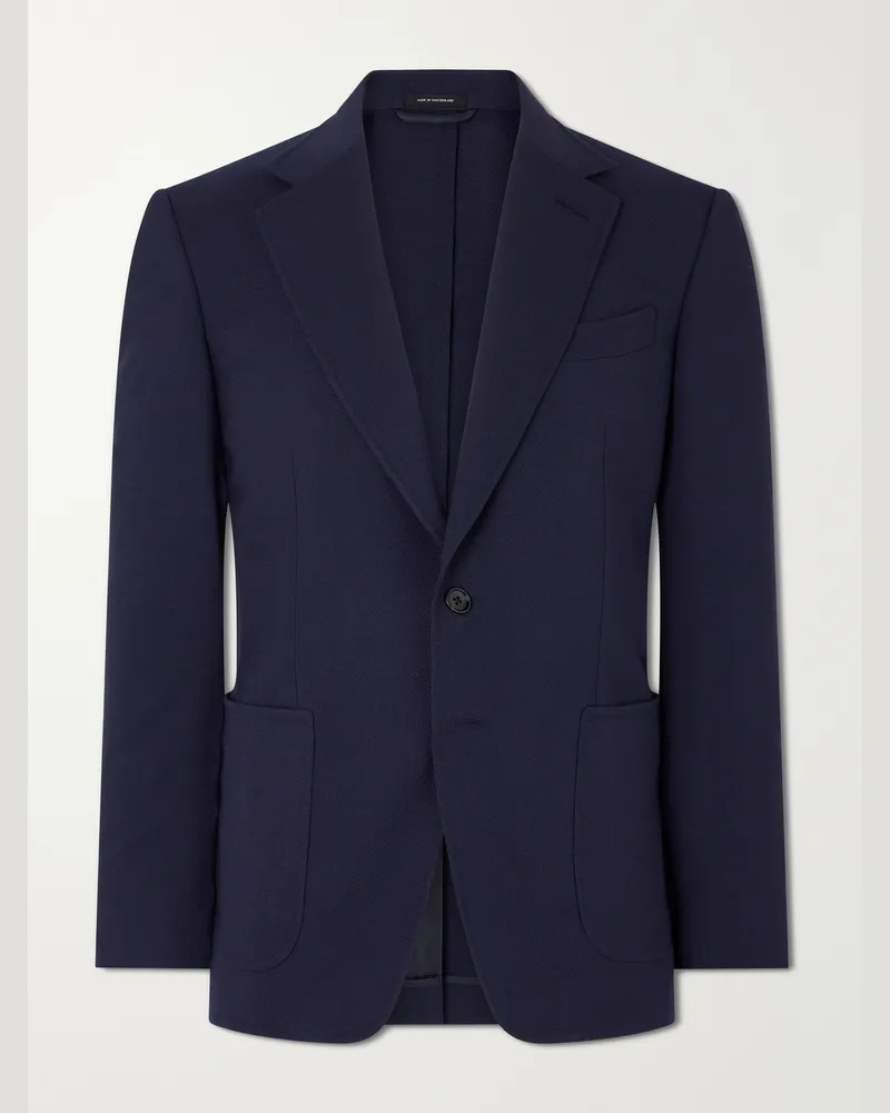Tom Ford Atticus Wool-Blend Blazer Blue