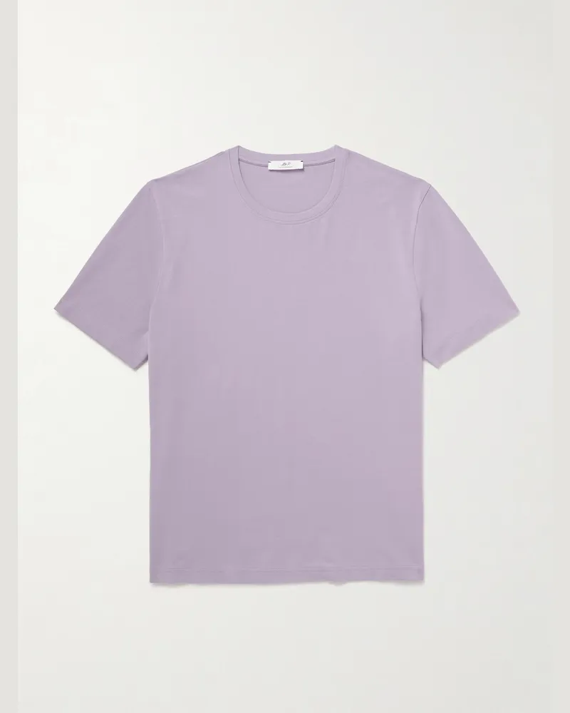 MR P. Relaxed-Fit Organic and Recycled Cotton-Jersey T-Shirt Purple