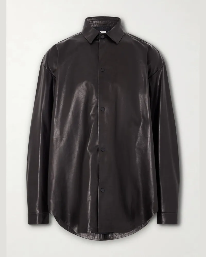 Fear of God Leather Jacket Brown