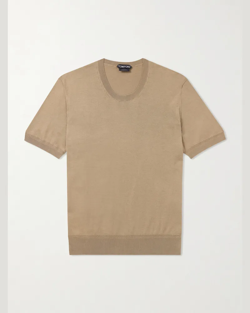 Tom Ford Cotton T-Shirt Neutrals
