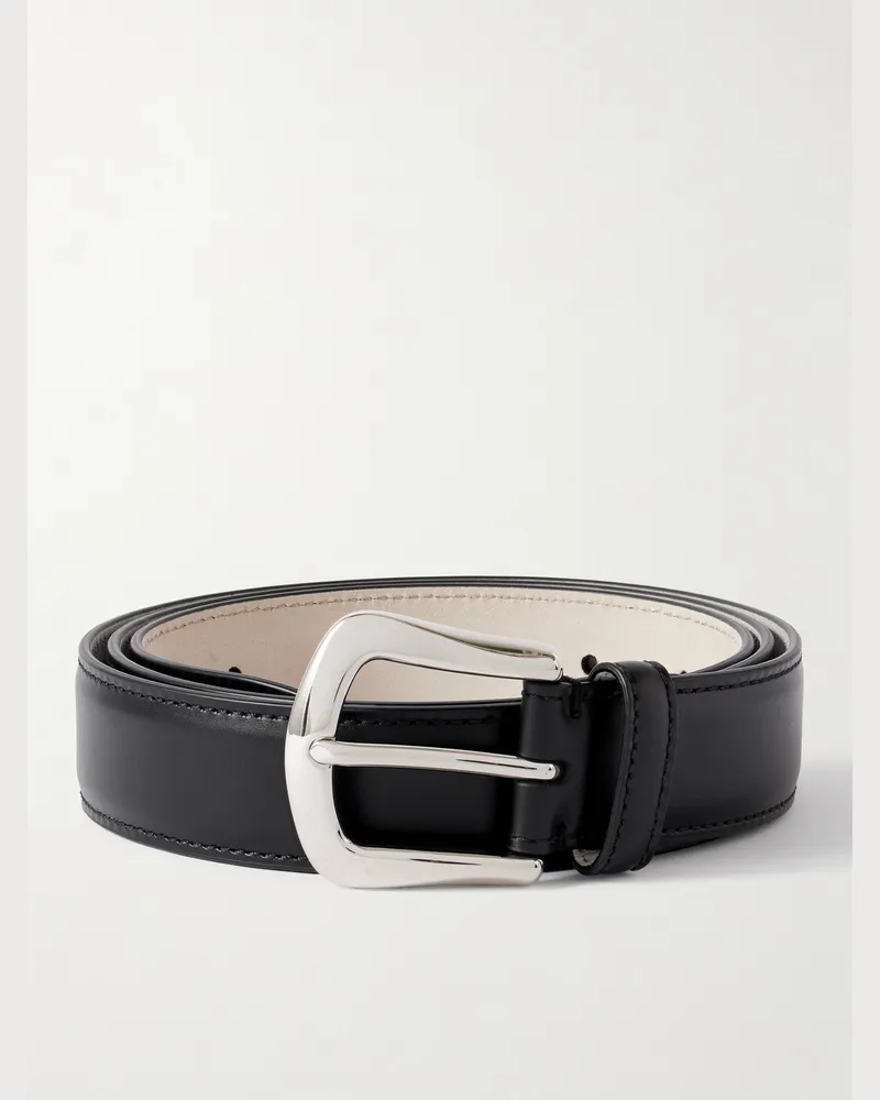 Brunello Cucinelli 3cm Leather Belt Black