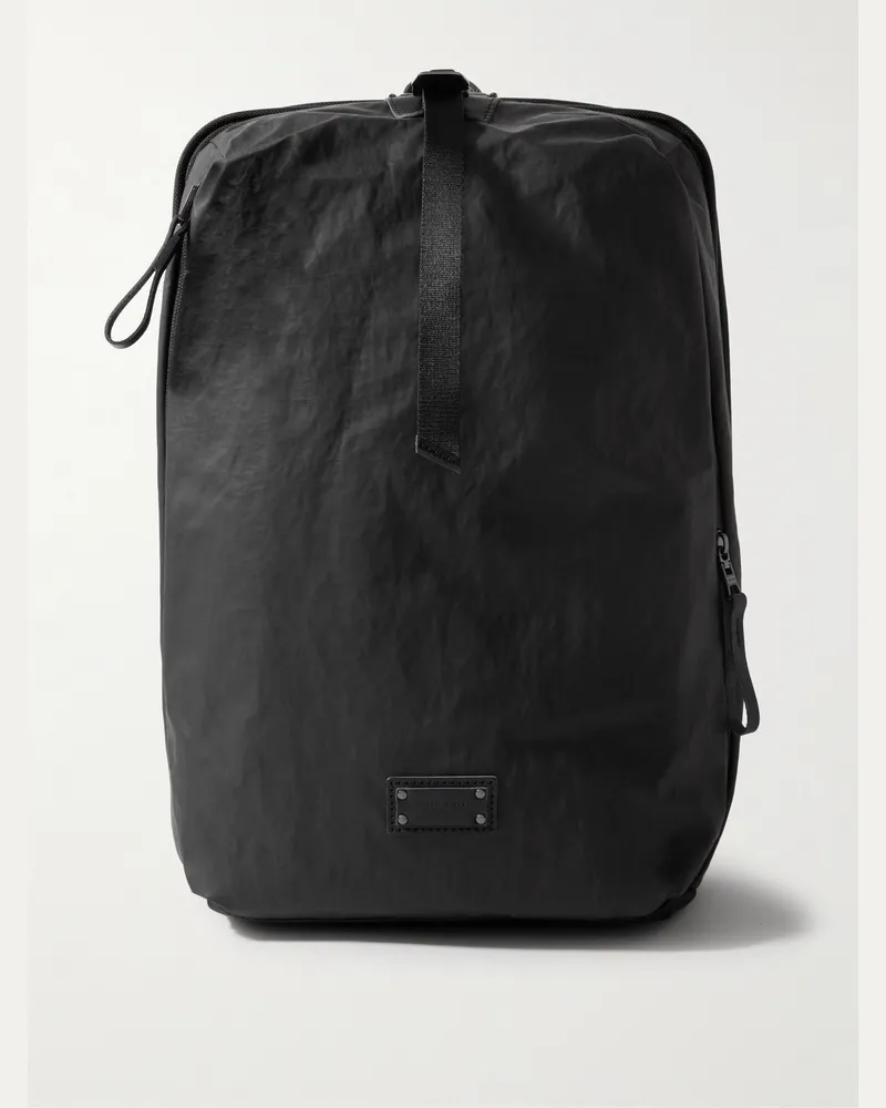 MASTER PIECE Bump L Canvas and Leather-Trimmed CORDURA® Nylon Backpack Black