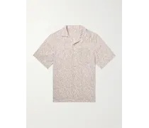 Hemd aus bedrucktem Lyocell mit Reverskragen