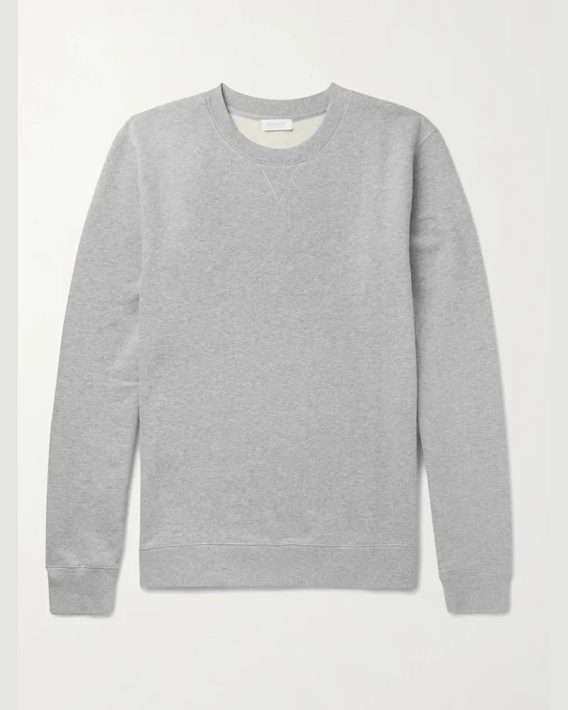 Sunspel Brushed Loopback Cotton-Jersey Sweatshirt Gray