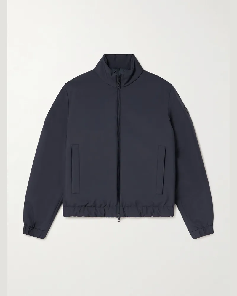 Moncler Luserna Logo-Appliquéd Airsoft Down Jacket Blue