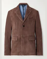 Paul Smith Sakko aus Veloursleder Braun