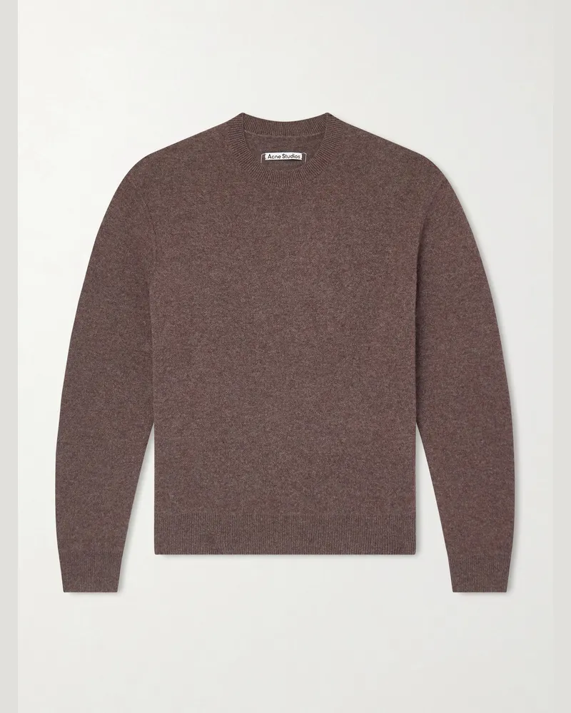 Acne Studios Klimi Oversized Cashmere-Blend Sweater Brown