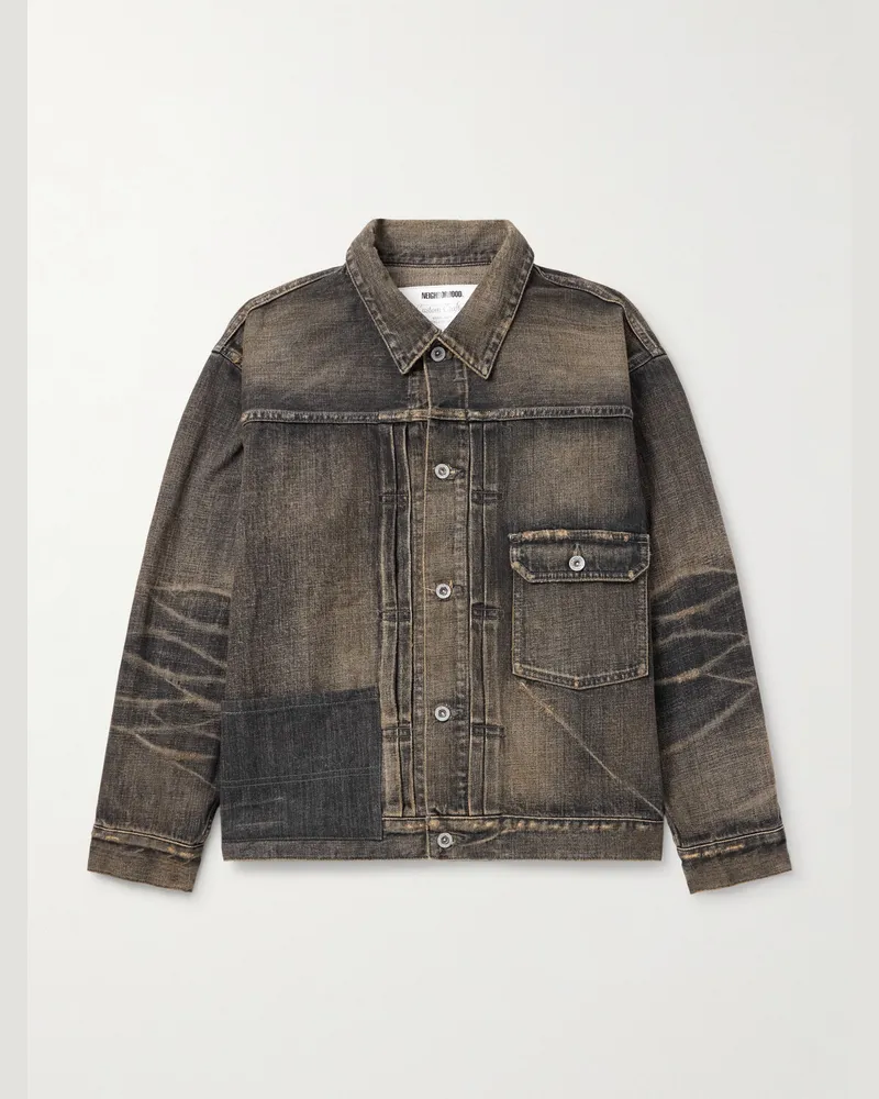 Neighborhood Savage Type-1 Jeansjacke Schwarz