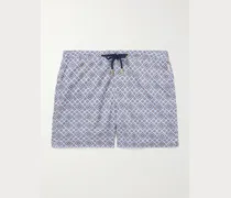 Bulldog Straight-Leg Mid-Length Printed Recycled Swim Shorts