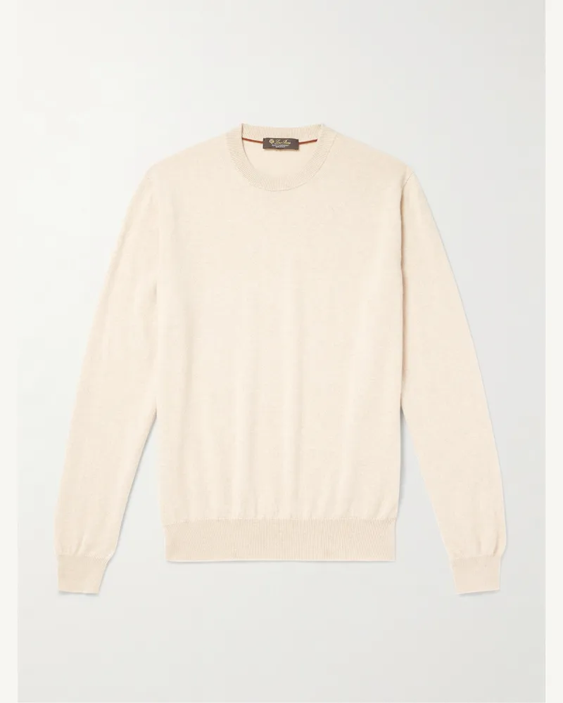 Loro Piana Slim-Fit Baby Cashmere Sweater Neutrals