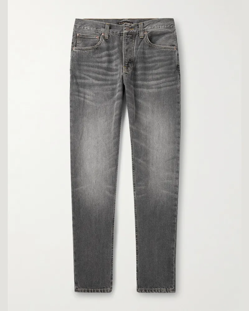 Nudie Jeans Steady Eddie II gerade geschnittene Jeans Grau