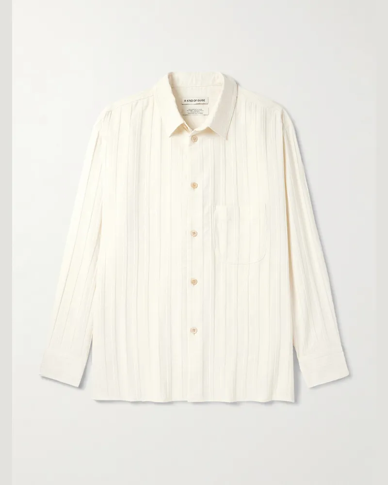 A Kind Of Guise Gusto gestreiftes Hemd aus Webstoff Neutral