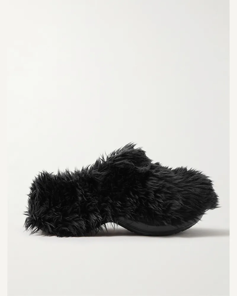 Balenciaga Crocs™ Clogs aus EVA und Faux Fur Schwarz