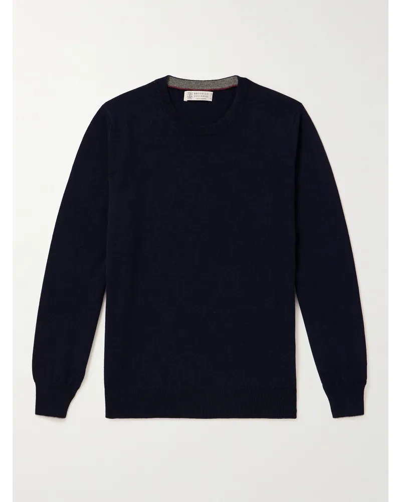 Brunello Cucinelli Pullover aus Kaschmir Blau