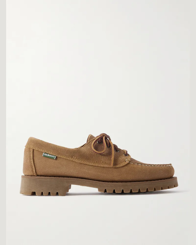 Sebago Askook Bootsschuhe aus gewachstem Veloursleder mit Lederbesatz Neutral